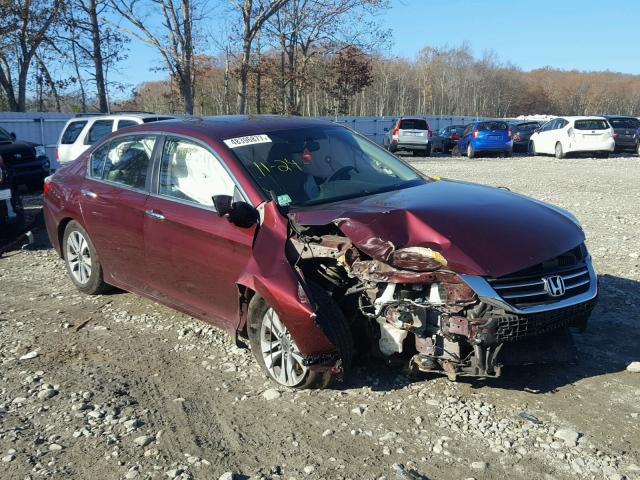 1HGCR2F38EA272783 - 2014 HONDA ACCORD LX MAROON photo 1