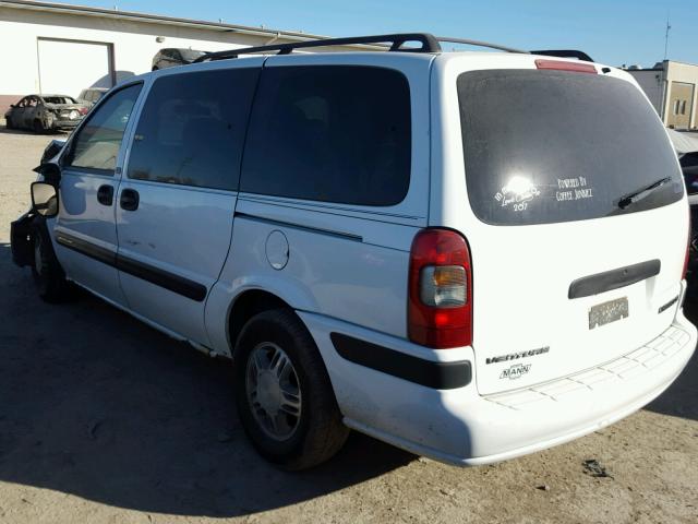 1GNDX03E22D224832 - 2002 CHEVROLET VENTURE WHITE photo 3