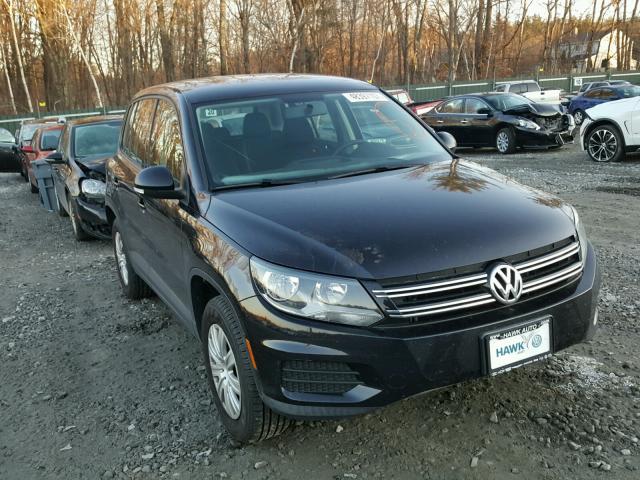 WVGCV7AX0CW504290 - 2012 VOLKSWAGEN TIGUAN S BLACK photo 1