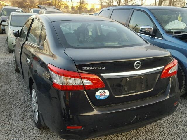 3N1AB7AP7FY377395 - 2015 NISSAN SENTRA S BLACK photo 3