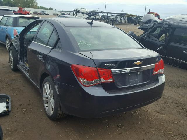 1G1PG5SBXE7250522 - 2014 CHEVROLET CRUZE LTZ BLACK photo 3