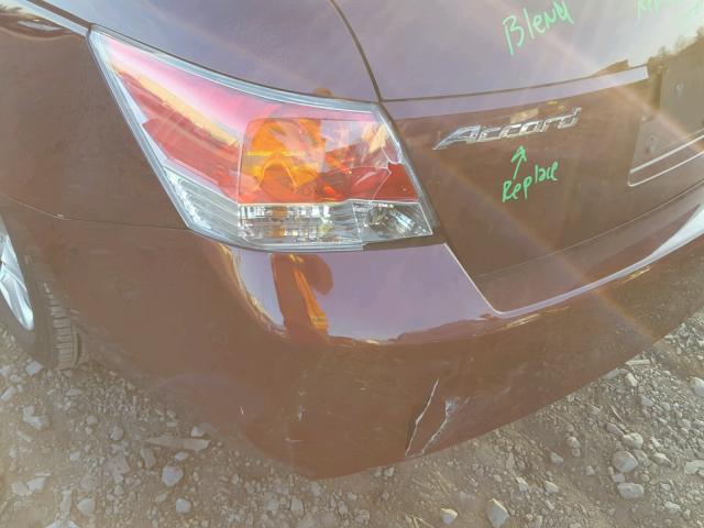 1HGCP26448A040202 - 2008 HONDA ACCORD LXP RED photo 9