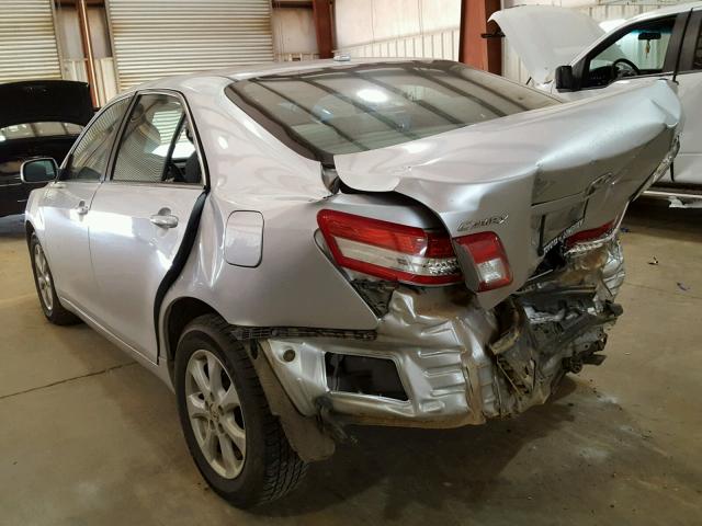 4T4BF3EK6BR209310 - 2011 TOYOTA CAMRY BASE SILVER photo 3