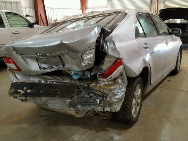 4T4BF3EK6BR209310 - 2011 TOYOTA CAMRY BASE SILVER photo 4