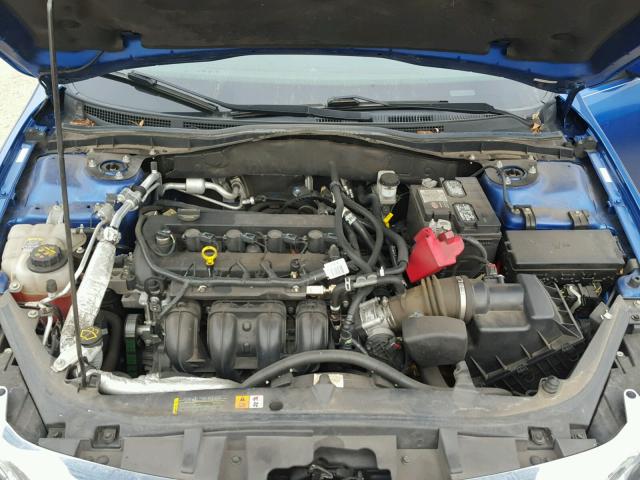 3FAHP0HA8CR308796 - 2012 FORD FUSION SE BLUE photo 7