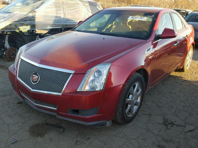 1G6DF577880216287 - 2008 CADILLAC CTS RED photo 2