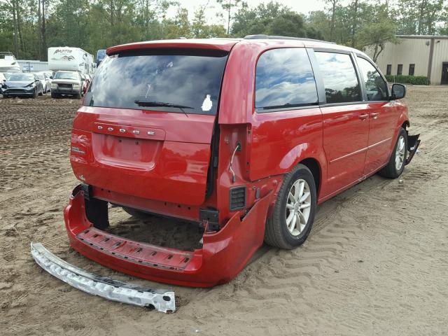 2C4RDGCG3DR618695 - 2013 DODGE GRAND CARA RED photo 4