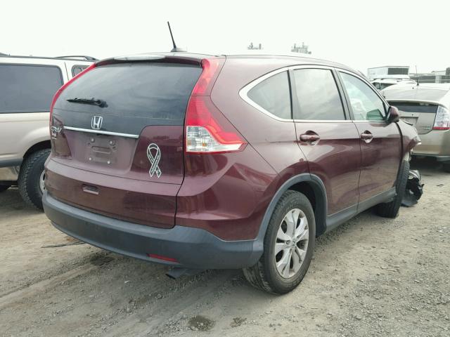 5J6RM3H76DL005877 - 2013 HONDA CR-V EXL 勃艮第红 照片 4