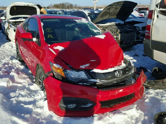 2HGFG3B94FH002410 - 2015 HONDA CIVIC EXL RED photo 1