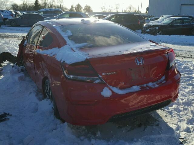 2HGFG3B94FH002410 - 2015 HONDA CIVIC EXL RED photo 3