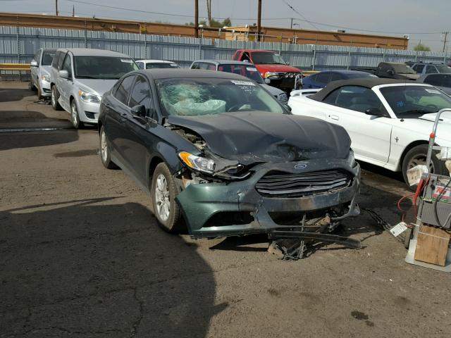 3FA6P0G77GR206652 - 2016 FORD FUSION S GREEN photo 1