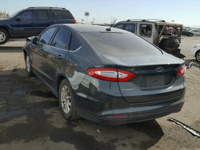 3FA6P0G77GR206652 - 2016 FORD FUSION S GREEN photo 3