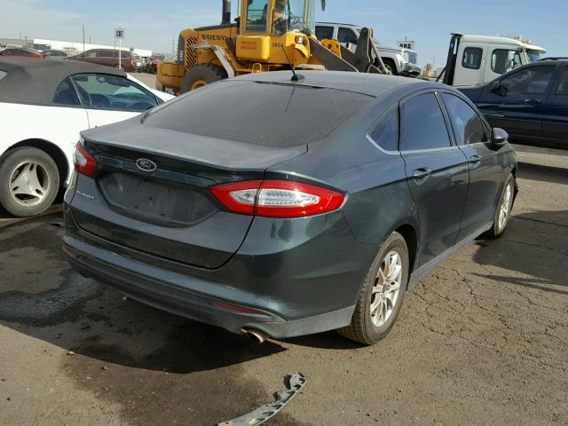 3FA6P0G77GR206652 - 2016 FORD FUSION S GREEN photo 4