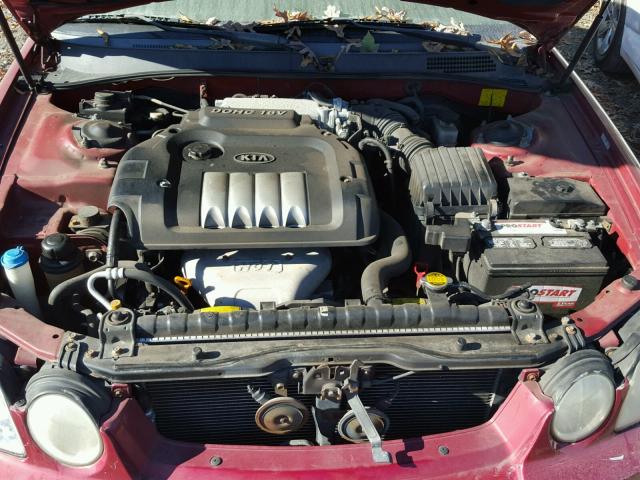 KNAGD126235228483 - 2003 KIA OPTIMA LX RED photo 7