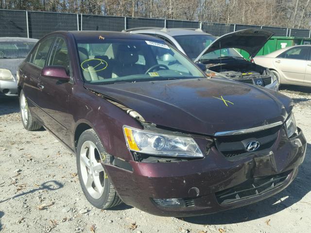 5NPEU46F76H099134 - 2006 HYUNDAI SONATA GLS MAROON photo 1