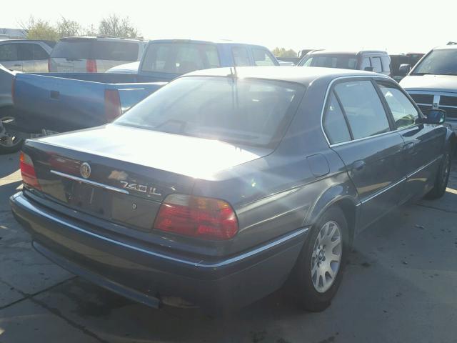 WBAGH8343YDP06188 - 2000 BMW 740 IL CHARCOAL photo 4