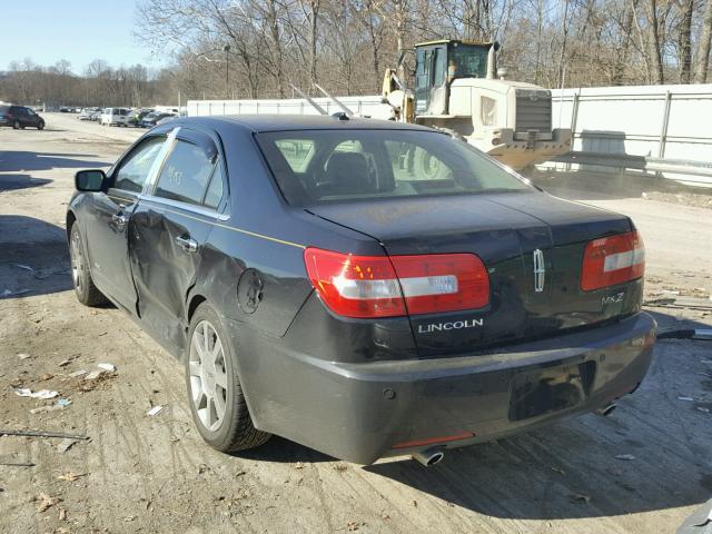 3LNHM26T48R634326 - 2008 LINCOLN MKZ BLACK photo 3