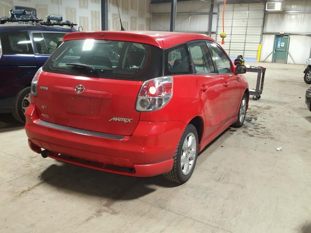 2T1KR30E27C666112 - 2007 TOYOTA COROLLA MA RED photo 4