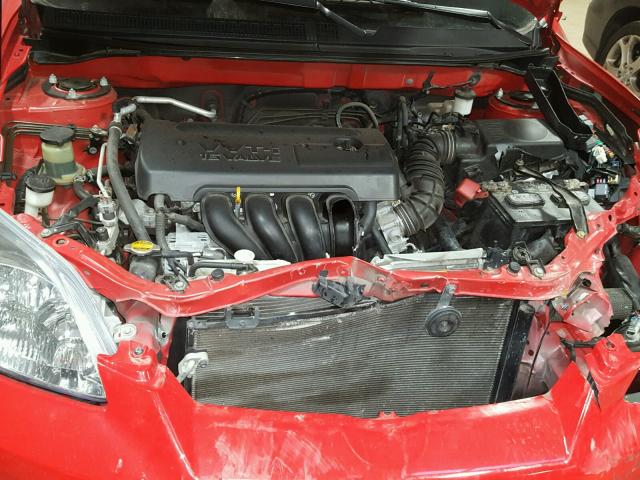 2T1KR30E27C666112 - 2007 TOYOTA COROLLA MA RED photo 7