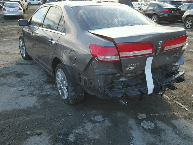 3LNHL2GC9AR652702 - 2010 LINCOLN MKZ GRAY photo 3