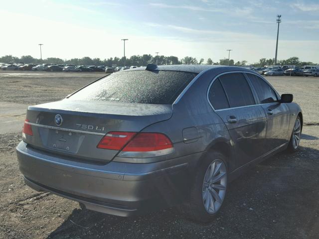 WBAHN83577DT75748 - 2007 BMW 750 SILVER photo 4