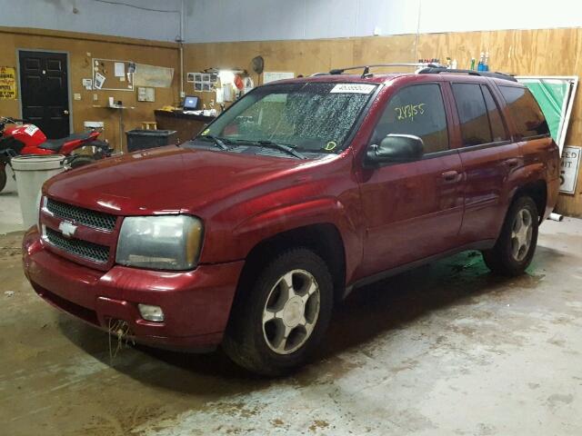 1GNDT33S292125307 - 2009 CHEVROLET TRAILBLAZE BURGUNDY photo 2