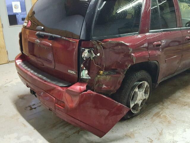 1GNDT33S292125307 - 2009 CHEVROLET TRAILBLAZE BURGUNDY photo 9