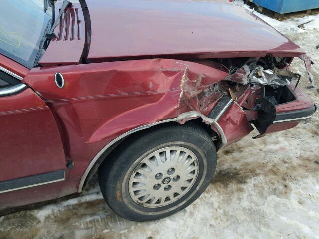 1G4AL51N4L6465915 - 1990 BUICK CENTURY LI RED photo 9