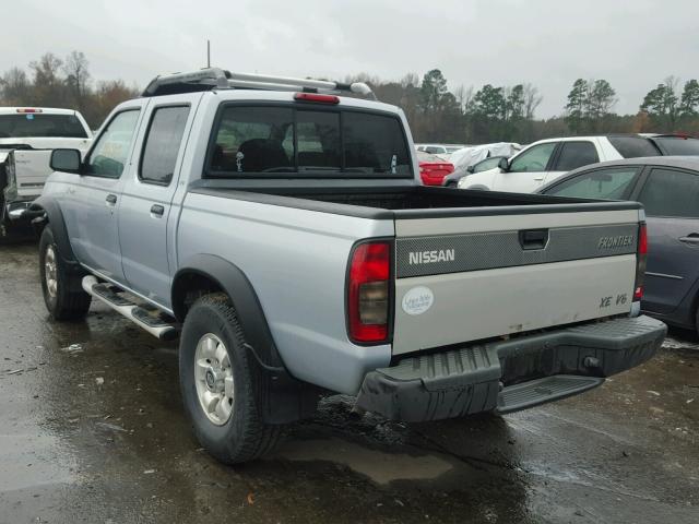 1N6ED27TXYC408406 - 2000 NISSAN FRONTIER C SILVER photo 3