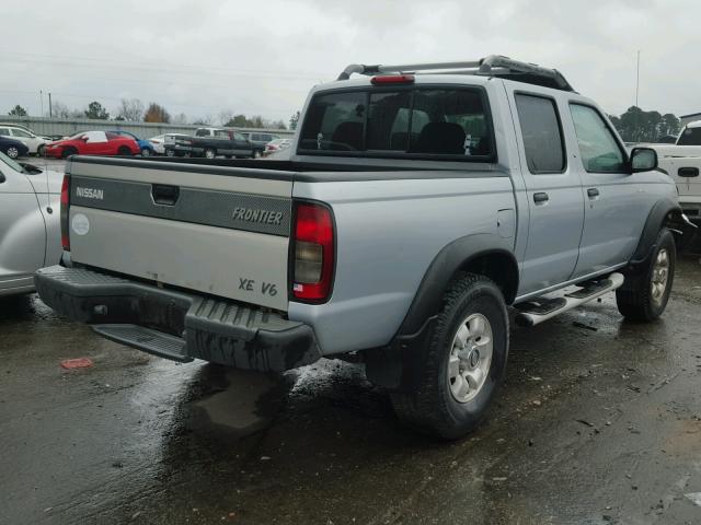 1N6ED27TXYC408406 - 2000 NISSAN FRONTIER C SILVER photo 4
