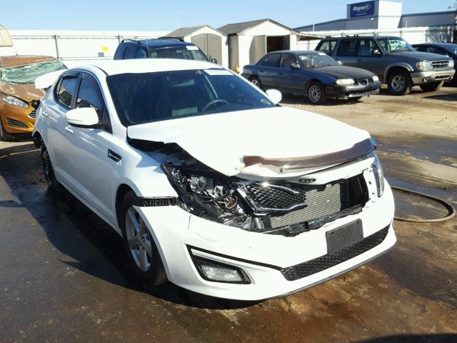 5XXGM4A74FG380943 - 2015 KIA OPTIMA LX WHITE photo 1