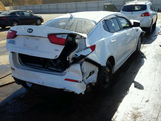 5XXGM4A74FG380943 - 2015 KIA OPTIMA LX WHITE photo 4