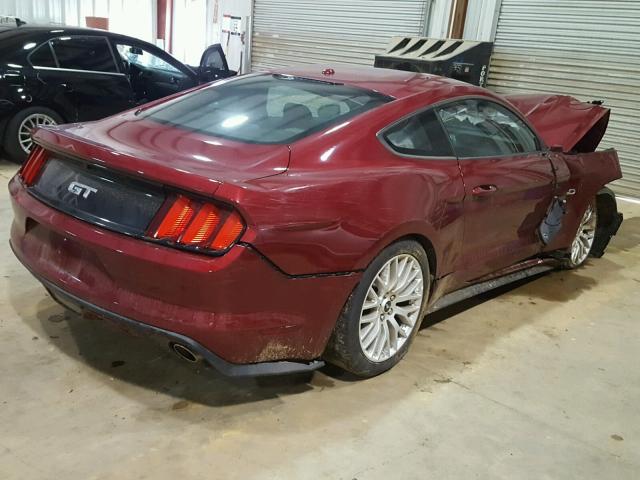 1FA6P8CF9H5209746 - 2017 FORD MUSTANG GT RED photo 4
