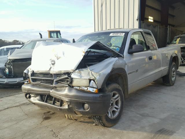 1B7GL12X92S623064 - 2002 DODGE DAKOTA BAS GRAY photo 2