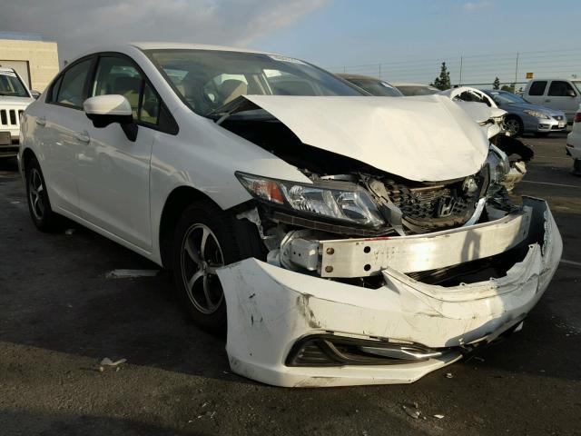 19XFB2F74FE291834 - 2015 HONDA CIVIC SE WHITE photo 1