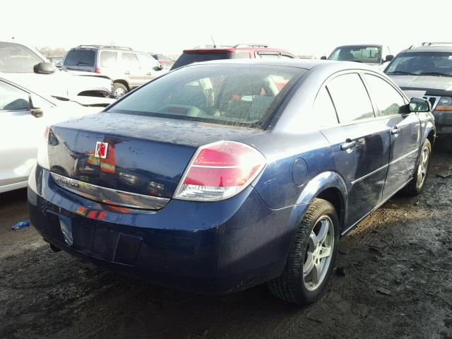 1G8ZS57B68F234233 - 2008 SATURN AURA XE BLUE photo 4