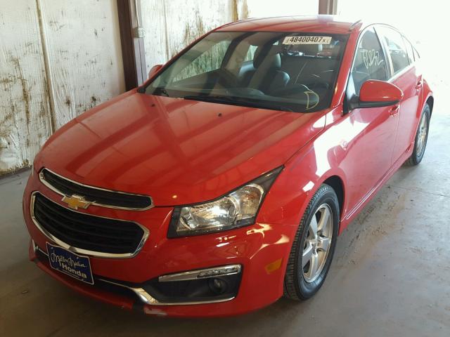 1G1PE5SB0F7126542 - 2015 CHEVROLET CRUZE LT RED photo 2