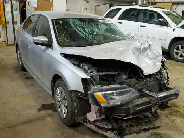 3VW2K7AJ7EM218201 - 2014 VOLKSWAGEN JETTA BASE SILVER photo 1