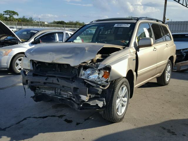 JTEDW21A860002246 - 2006 TOYOTA HIGHLANDER GOLD photo 2