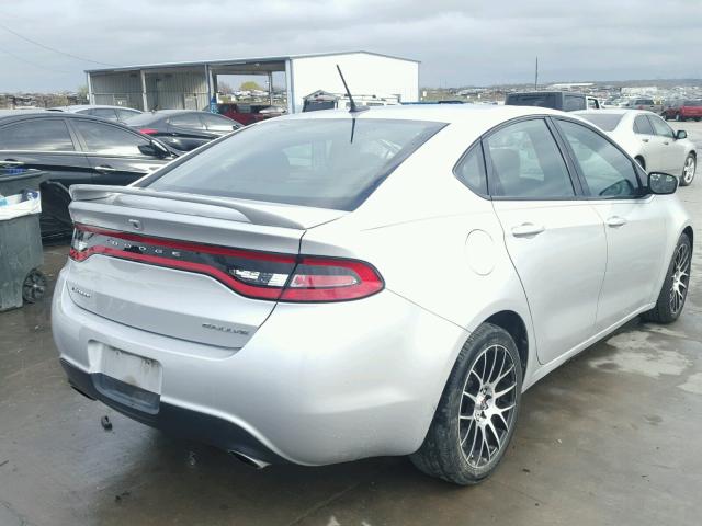 1C3CDFBA8DD202503 - 2013 DODGE DART SXT SILVER photo 4