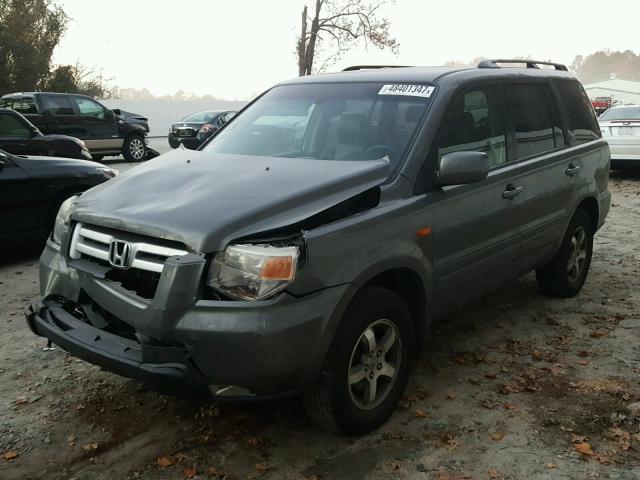 5FNYF28637B010197 - 2007 HONDA PILOT EXL GRAY photo 2