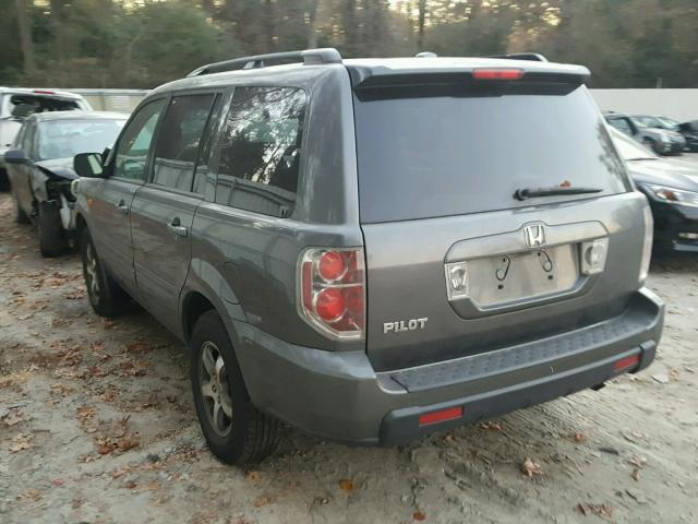 5FNYF28637B010197 - 2007 HONDA PILOT EXL GRAY photo 3