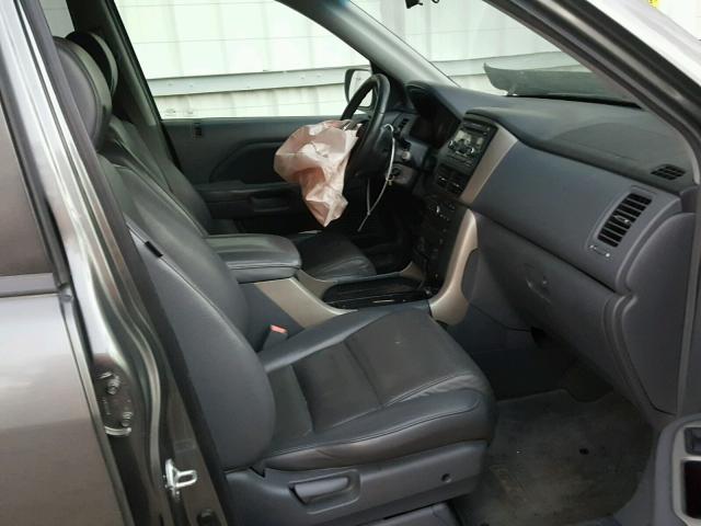 5FNYF28637B010197 - 2007 HONDA PILOT EXL GRAY photo 5