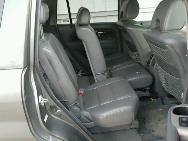 5FNYF28637B010197 - 2007 HONDA PILOT EXL GRAY photo 6