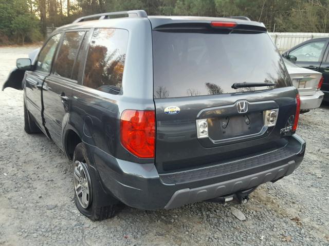 5FNYF18585B068305 - 2005 HONDA PILOT EXL BLUE photo 3