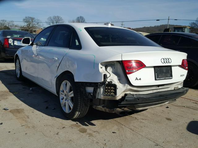 WAUJF78K19N053577 - 2009 AUDI A4 PREMIUM WHITE photo 3