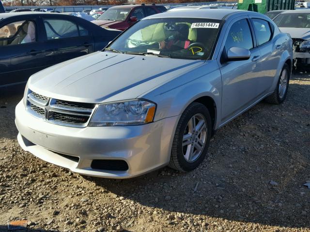 1C3CDZCB4CN287132 - 2012 DODGE AVENGER SX SILVER photo 2