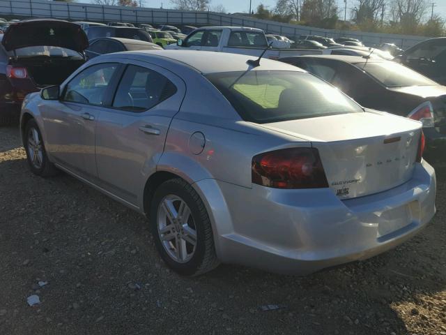 1C3CDZCB4CN287132 - 2012 DODGE AVENGER SX SILVER photo 3