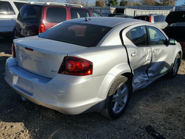 1C3CDZCB4CN287132 - 2012 DODGE AVENGER SX SILVER photo 4