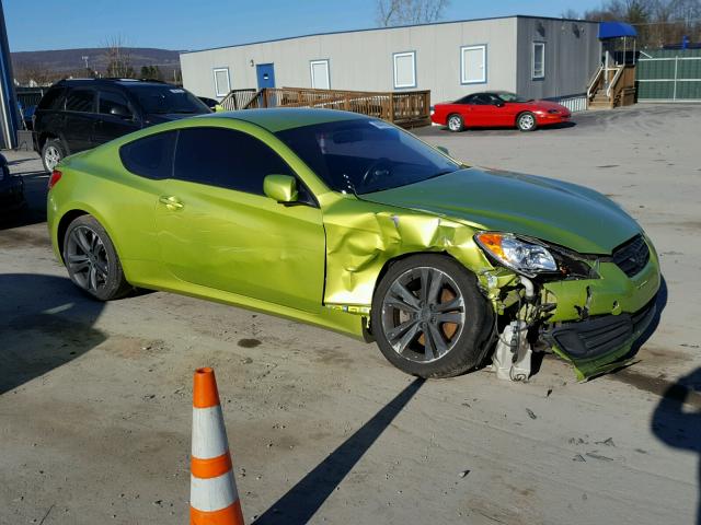 KMHHT6KD3AU008208 - 2010 HYUNDAI GENESIS CO GREEN photo 1